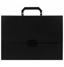 Портфель пластиковый STAFF А4 (330х235х36 мм), 7 отделений, индексные ярлыки, черный, 229243