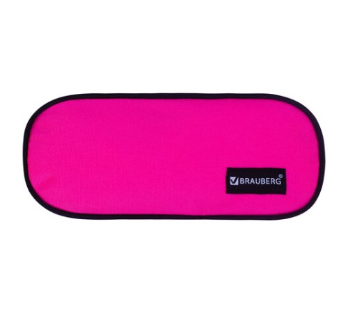 Пенал-косметичка BRAUBERG овальный, полиэстер, 