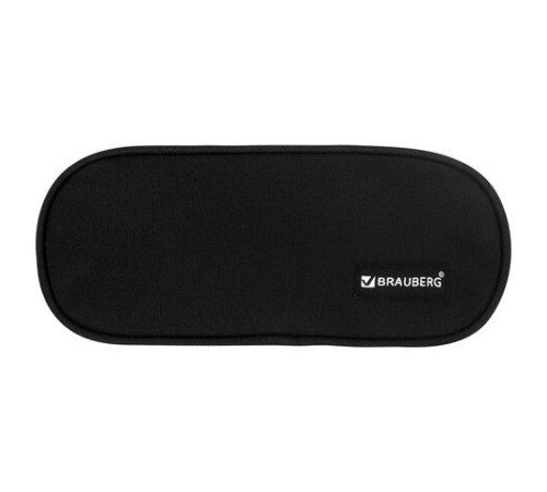 Пенал-косметичка BRAUBERG овальный, полиэстер, 