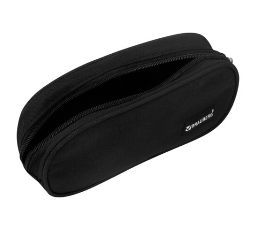 Пенал-косметичка BRAUBERG овальный, полиэстер, 