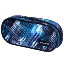 Пенал-косметичка BRAUBERG овальный, полиэстер, 