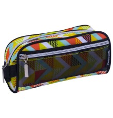 Пенал-косметичка BRAUBERG с ручкой, карман из сетки, полиэстер, 