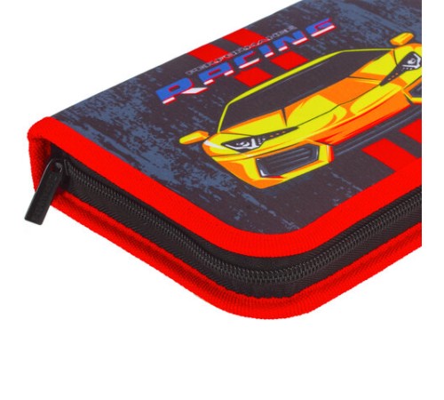 Пенал BRAUBERG с наполнением, 1 отделение, 1 откидная планка, 24 предмета, 21х14 см, 