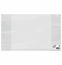 Обложка ПВХ со штрихкодом для тетрадей и дневников, ПЛОТНАЯ, 120 мкм, 208х346 мм, прозрачная, ЮНЛАНДИЯ, 229305