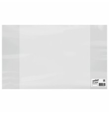 Обложка ПВХ со штрихкодом для тетрадей и дневников, ПЛОТНАЯ, 120 мкм, 210х350 мм, прозрачная, ЮНЛАНДИЯ, 229306