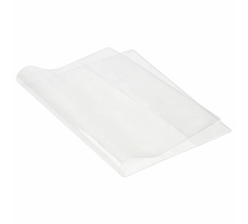 Обложка ПВХ со штрихкодом для тетрадей и дневников, ПЛОТНАЯ, 120 мкм, 210х350 мм, прозрачная, ЮНЛАНДИЯ, 229306