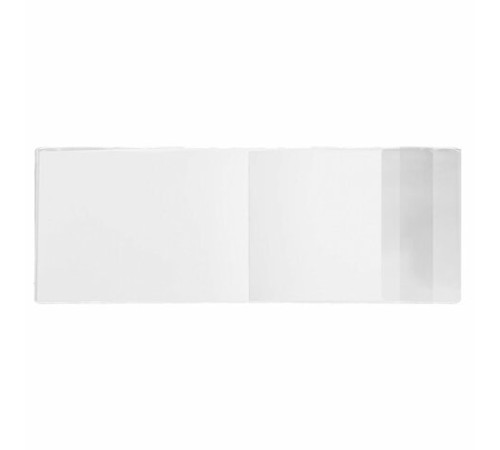 Обложка ПВХ со штрихкодом для альбомов для рисования и черчения, ПЛОТНАЯ, 120 мкм, 215х685 мм, универсальная, прозрачная, ПИФАГОР, 229323