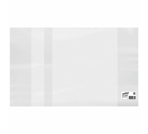 Обложка ПВХ со штрихкодом для учебников Петерсон, Моро, Гейдмана, С ЗАКЛАДКОЙ, ПЛОТНАЯ, 110 мкм, 270х420 мм, прозрачная, ЮНЛАНДИЯ, 229331