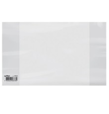 Обложка ПП со штрихкодом для тетрадей и дневников, ПЛОТНАЯ, 100 мкм, 210х350 мм, прозрачная, ЮНЛАНДИЯ, 229340