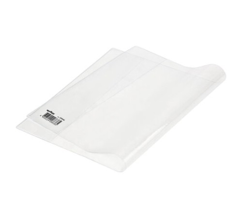 Обложка ПП со штрихкодом для тетрадей и дневников, ПЛОТНАЯ, 100 мкм, 210х350 мм, прозрачная, ЮНЛАНДИЯ, 229340