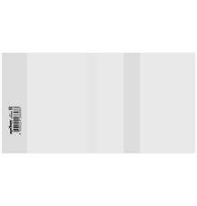 Обложка ПП со штрихкодом для учебников МАЛОГО ФОРМАТА, ПЛОТНАЯ, 100 мкм, 233х450 мм, универсальная, прозрачная, ЮНЛАНДИЯ, 229350