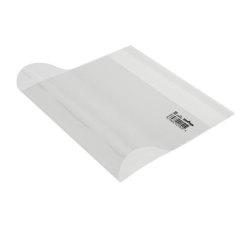 Обложка ПП со штрихкодом для тетрадей, прописей Горецкого, КЛЕЙКИЙ КРАЙ, 80 мкм, 243х455 мм, универсальная, прозрачная, ЮНЛАНДИЯ, 229353