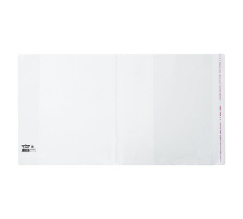 Обложка ПП со штрихкодом для учебников младших классов БОЛЬШОГО ФОРМАТА, КЛЕЙКИЙ КРАЙ, 80 мкм, 265х450 мм, прозрачная, ЮНЛАНДИЯ, 229356