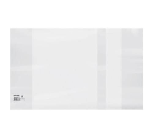 Обложка ПЭ со штрихкодом для тетрадей и дневников, С ЗАКЛАДКОЙ, ПЛОТНАЯ, 140 мкм, 210х350 мм, прозрачная, ПИФАГОР, 229370