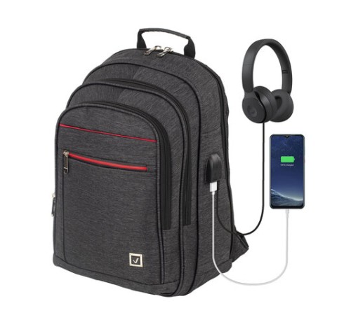 Рюкзак BRAUBERG FUNCTIONAL с отделением для ноутбука, 3 отделения, USB-порт, 