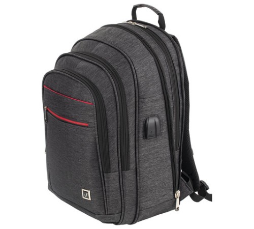 Рюкзак BRAUBERG FUNCTIONAL с отделением для ноутбука, 3 отделения, USB-порт, 