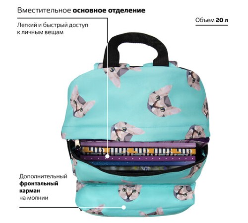 Рюкзак BRAUBERG СИТИ-ФОРМАТ универсальный, 