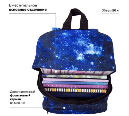 Рюкзак BRAUBERG СИТИ-ФОРМАТ универсальный, 