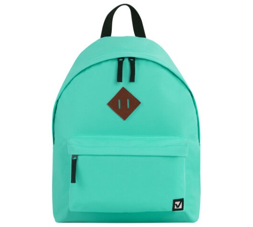 Рюкзак BRAUBERG СИТИ-ФОРМАТ один тон, универсальный, бирюзовый, 41х32х14 см, 229887