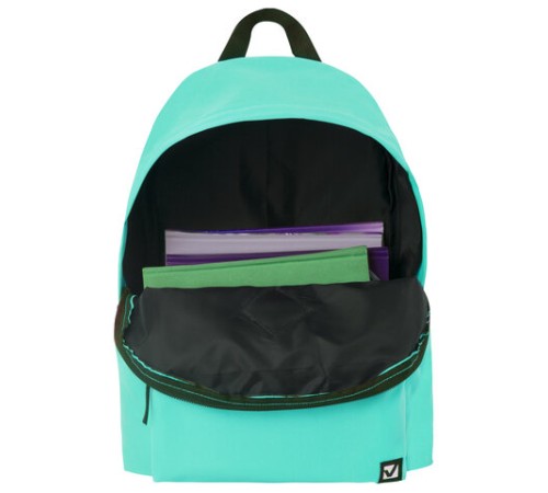 Рюкзак BRAUBERG СИТИ-ФОРМАТ один тон, универсальный, бирюзовый, 41х32х14 см, 229887