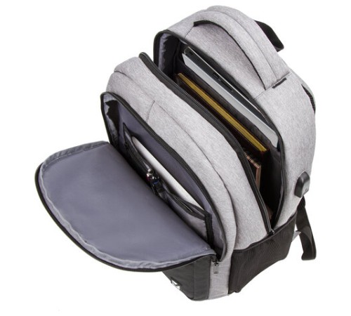 Рюкзак BRAUBERG URBAN универсальный, с отделением для ноутбука, USB-порт, Detroit, серый, 46х30х16 см, 229894