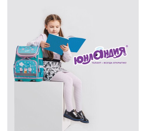 Ранец ЮНЛАНДИЯ WISE, 1 отделение, 3 кармана, устойчивое дно, 