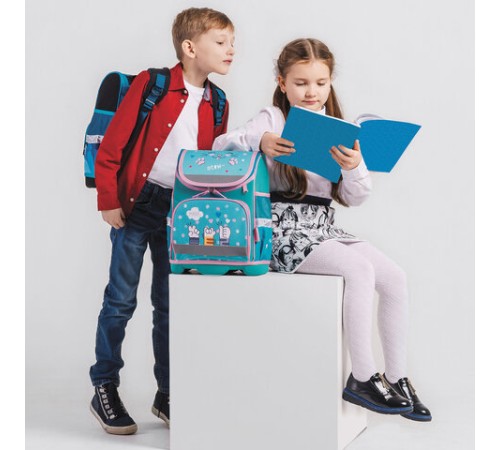 Ранец ЮНЛАНДИЯ WISE, 1 отделение, 3 кармана, устойчивое дно, 