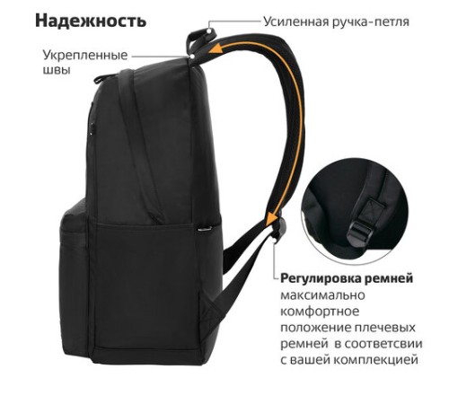 Рюкзак BRAUBERG FASHION CITY, универсальный, карман-антивор, 