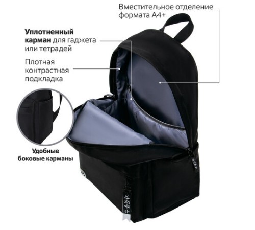 Рюкзак BRAUBERG FASHION CITY, универсальный, 