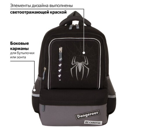 Рюкзак BRAUBERG STAR, 1 отделение, 5 карманов, 