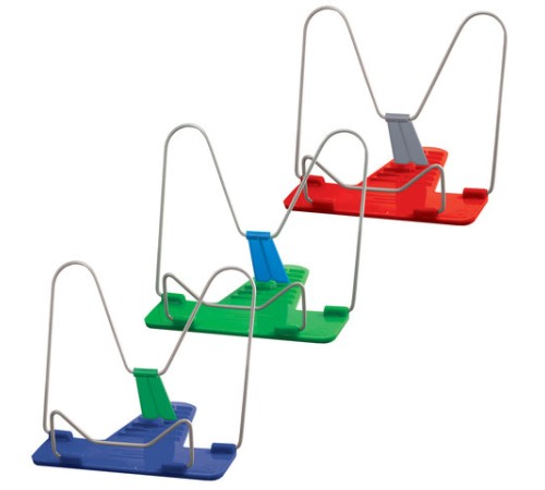 Подставка для книг и учебников ПИФАГОР КЛАССИК, пластик / металл, ассорти, европодвес, 230397