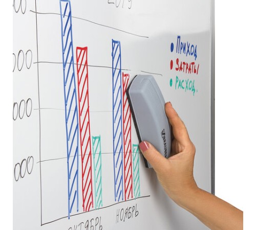 Стиратель для магнитно-маркерной доски (55х160 мм), упаковка с европодвесом, BRAUBERG, 230756