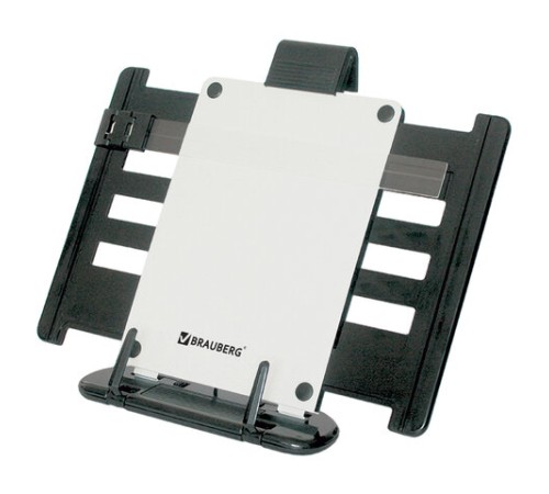 Подставка для книг, учебников, журналов BRAUBERG большая, регулируемый наклон, раздвижная, 230910