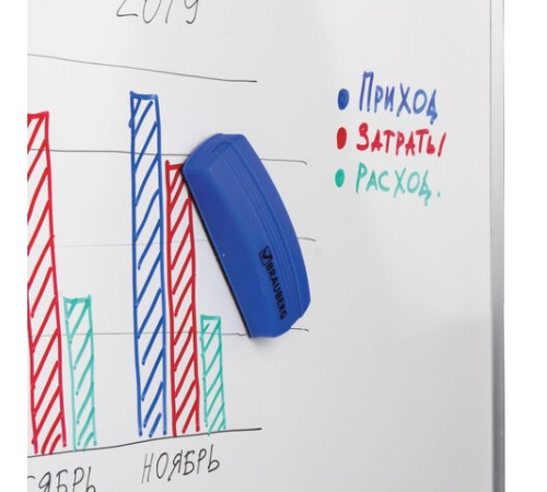Стиратель магнитный для магнитно-маркерной доски (55х160 мм), упаковка с подвесом, BRAUBERG, 230997