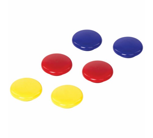 Набор для магнитно-маркерной доски (магнитный стиратель, магниты 30 мм - 6 шт., цвет ассорти), блистер, BRAUBERG, 231158