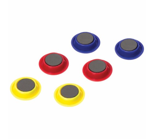 Набор для магнитно-маркерной доски (магнитный стиратель, магниты 30 мм - 6 шт., цвет ассорти), блистер, BRAUBERG, 231158