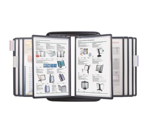 Демосистема настенная на 10 панелей, с 10 серыми панелями А4, BRAUBERG, 231240