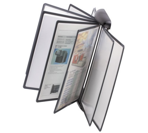 Демосистема настенная на 10 панелей, с 10 серыми панелями А4, BRAUBERG, 231240