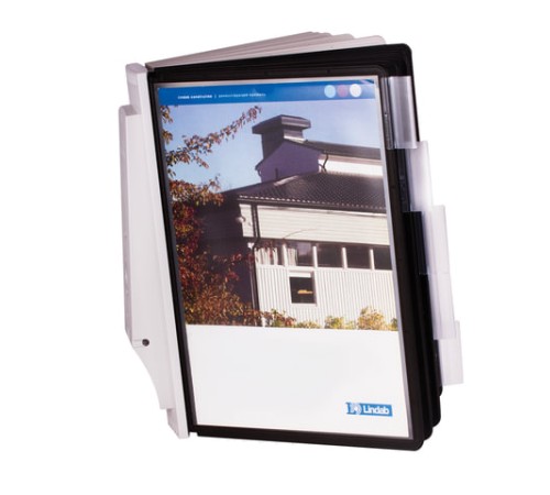 Демосистема настенная на 10 панелей, 5 черных и 5 серых панелей, DURABLE (Германия) 