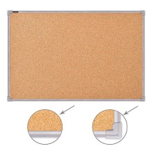 Доска пробковая для объявлений 100х60 см, металлическая рамка, BS, П-60, П*60