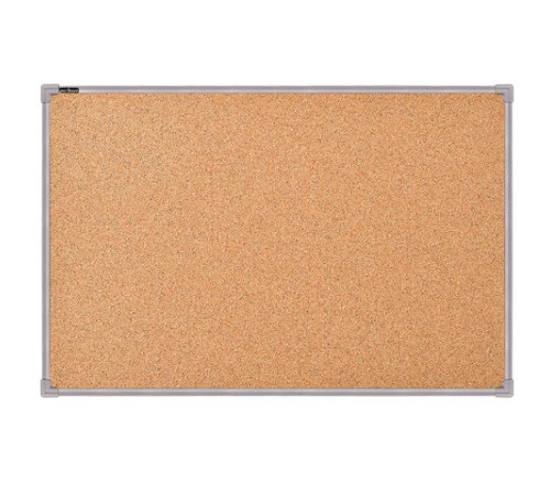 Доска пробковая для объявлений 100х60 см, металлическая рамка, BS, П-60, П*60