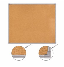 Доска пробковая для объявлений 100х120 см, металлическая рамка, BS, П-120, П*120
