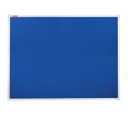 Доска c текстильным покрытием для объявлений 90х120 см синяя, ГАРАНТИЯ 10 ЛЕТ, РОССИЯ, BRAUBERG, 231701