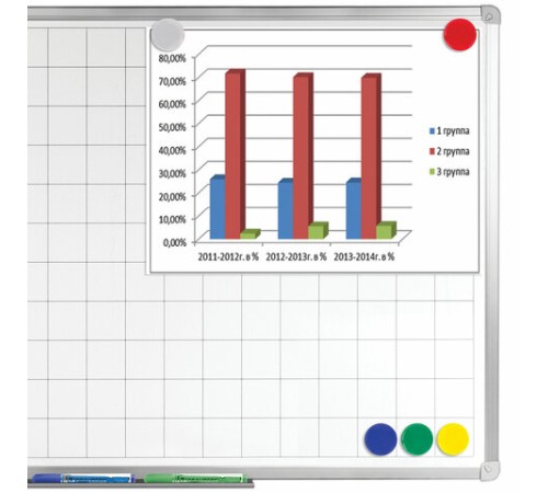 Магниты БОЛЬШОГО ДИАМЕТРА, 40 мм, КОМПЛЕКТ 5 штук, цвет АССОРТИ, в блистере, BRAUBERG, 231730