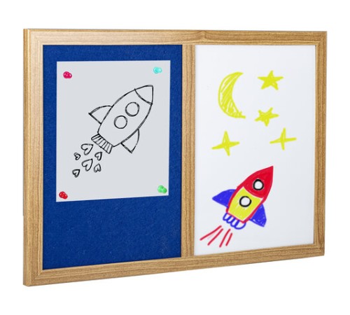 Доска комбинированная: магнитно-маркерная, текстильная для объявлений А3, 342х484 мм, BRAUBERG, 231995