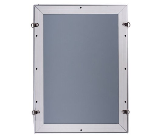 Рамка настенная для рекламы, А4 (210х297 мм), алюминиевый профиль, прижимные стороны, BRAUBERG, 232203