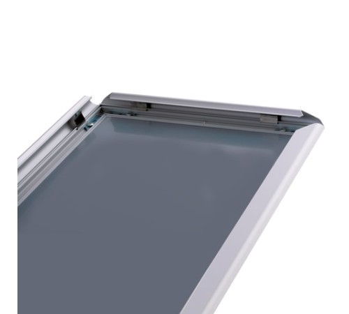 Рамка настенная для рекламы БОЛЬШОГО ФОРМАТА (420х594 мм), алюминиевая, прижимные стороны, BRAUBERG, 232205