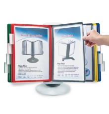 Демосистема настольная на 10 панелей, с 10 цветными панелями А4, вращающаяся, BRAUBERG, 235337