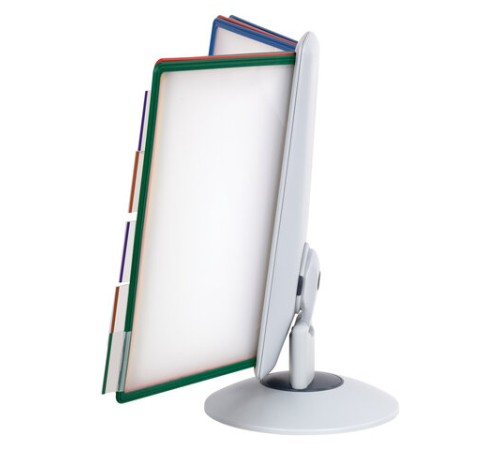 Демосистема настольная на 10 панелей, с 10 цветными панелями А4, вращающаяся, BRAUBERG, 235337