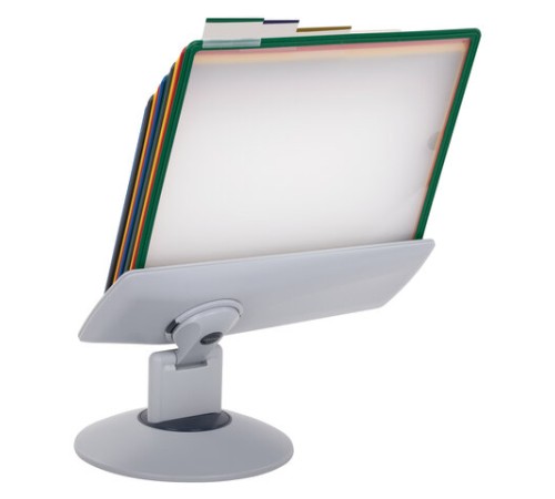 Демосистема настольная на 10 панелей, с 10 цветными панелями А4, вращающаяся, BRAUBERG, 235337